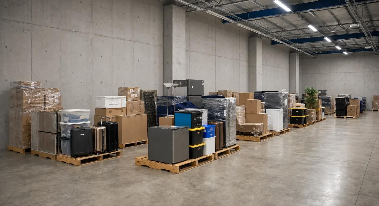 Мебель, техника и коробки на паллетах во FREE SPACE